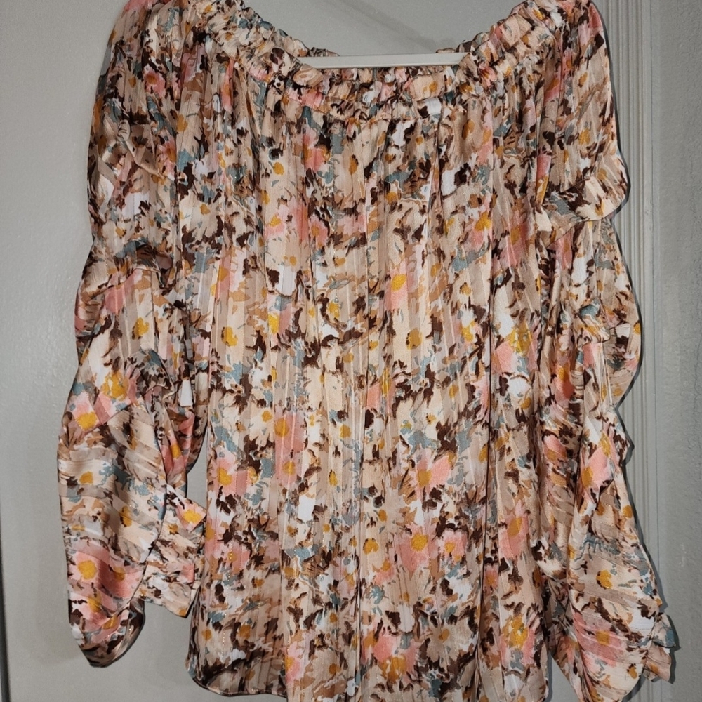 August Max Multicolor Floral Blouse
